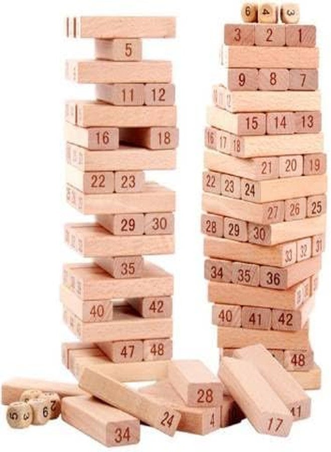 BELARO Wooden Building Blocks Puzzle Set, Educational Construction Toy, 54 Pieces, Traditional Stacking Game (Wooden Building Blocks Puzzle - 54 PCS) - Image 5